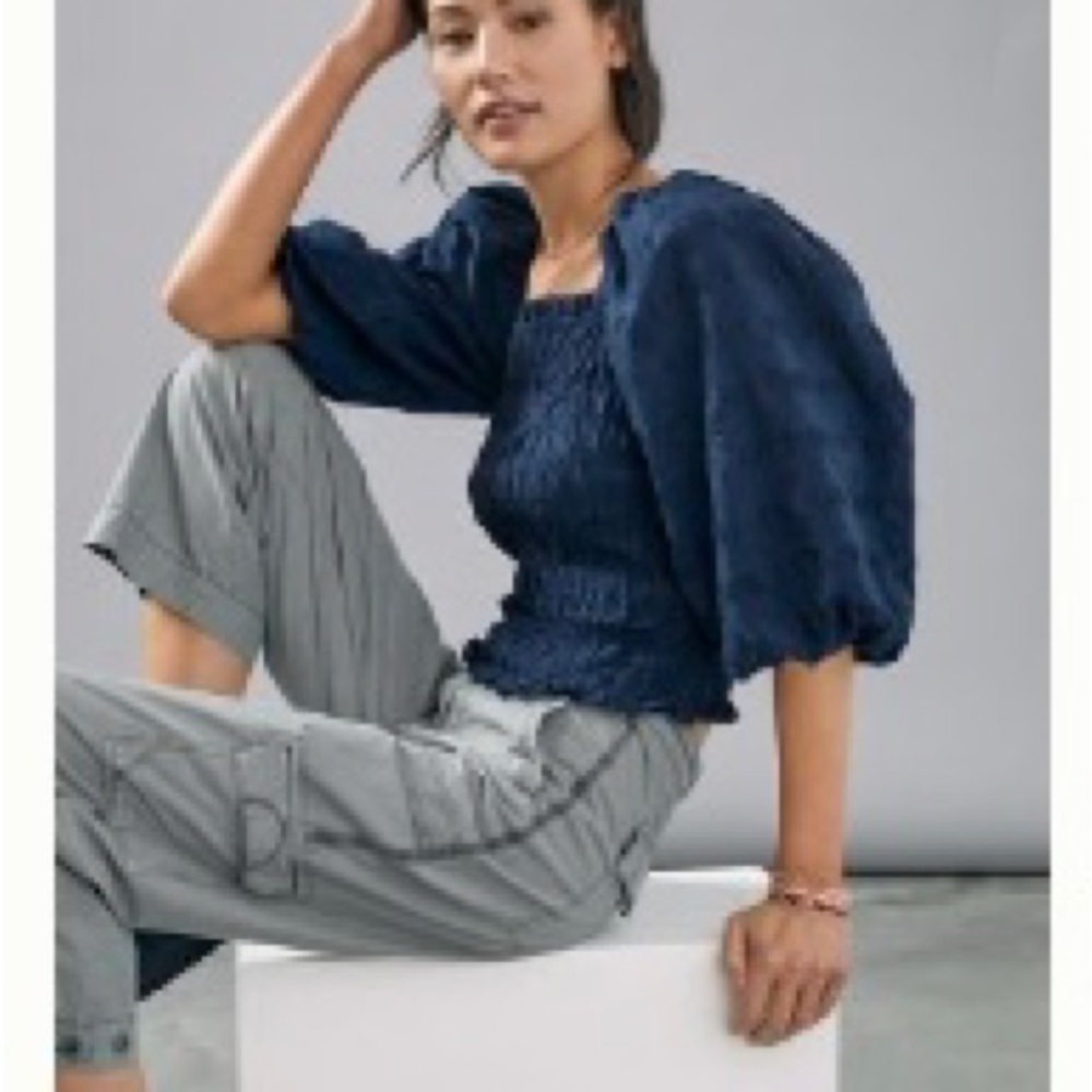 •ANTHROPOLOGIE• maeve bree cropped blouse